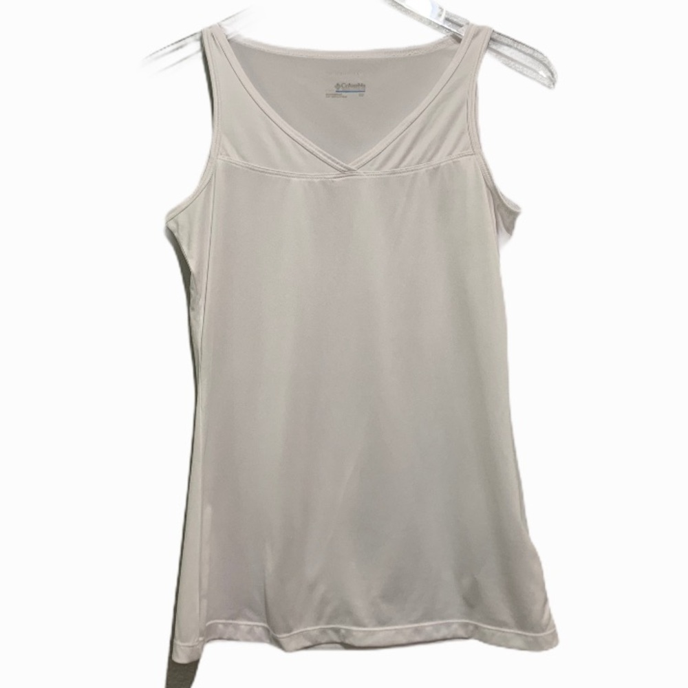 Columbia V-Neck Layering Tank Top Solid White